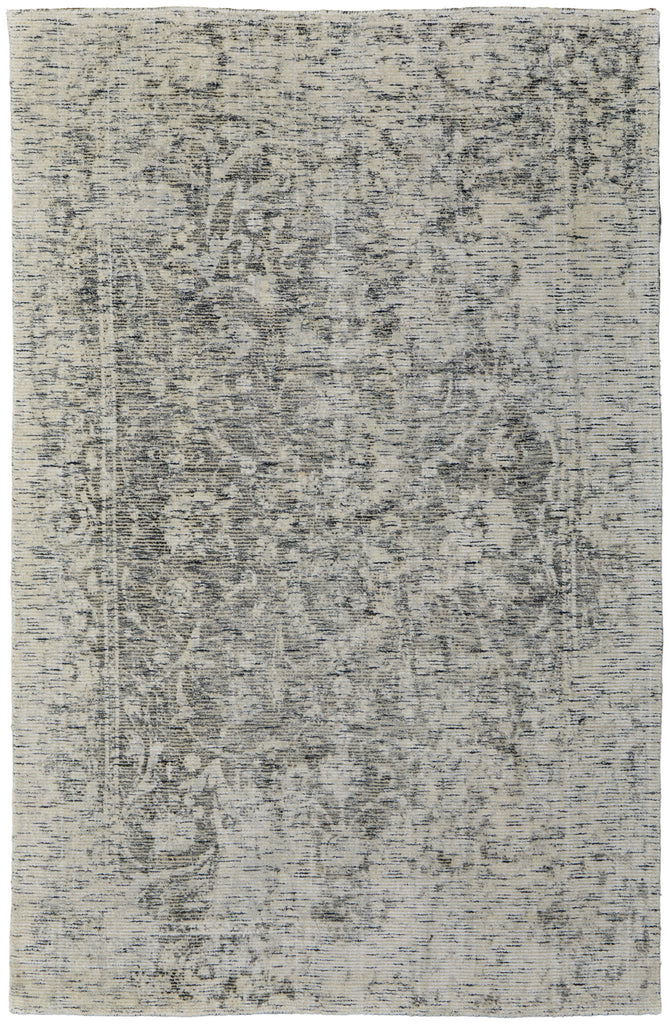 Reagan Transitional Floral Botanical Ivory Gray Area Rug (8' x 11')