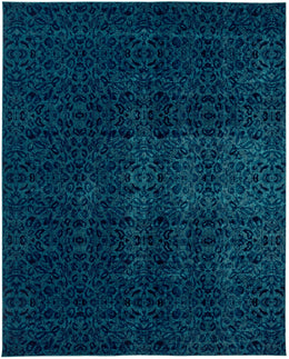 Remmy Transitional Solid Blue Area Rug (2'10" x 7'10")