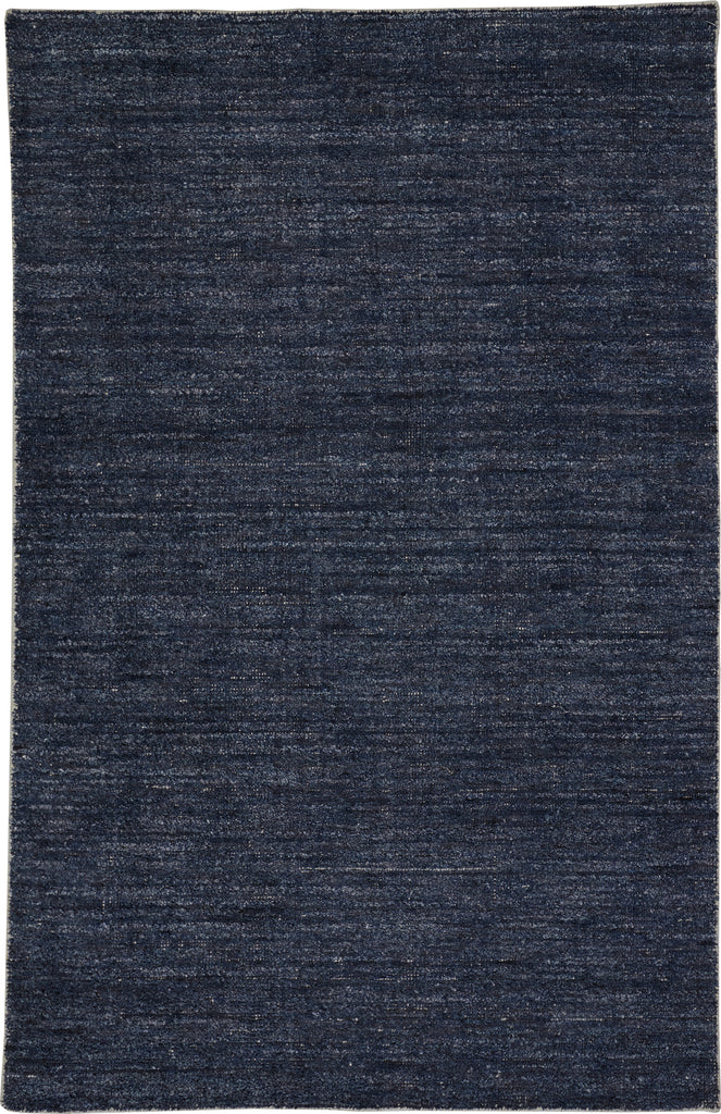 Delino Transitional Solid Blue Area Rug (3'6" x 5'6")