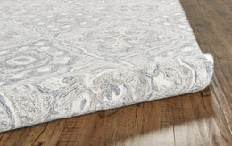 Rhett Transitional Medallion Taupe Blue Gray Area Rug (9' x 12')