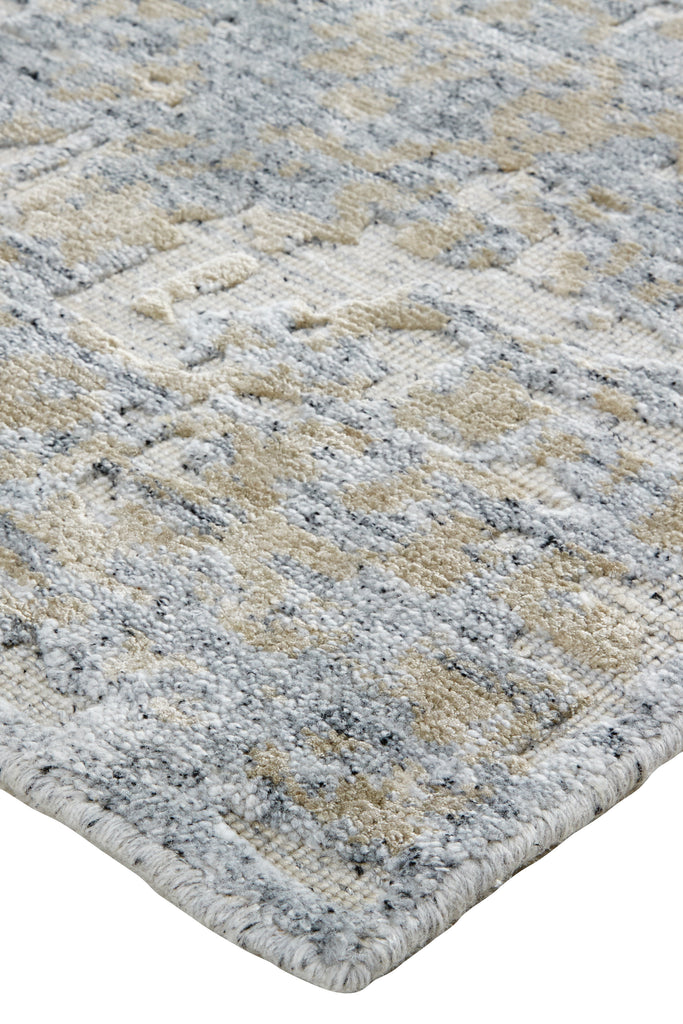 Langford Transitional Distressed Gray Taupe Ivory Area Rug (5' x 8')