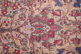 Rawlins Transitional Oriental Red Tan Pink Area Rug (2' x 3')