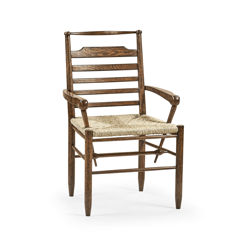 Buckingham Buckingham Dark Oak Ladder Back Arm Chair