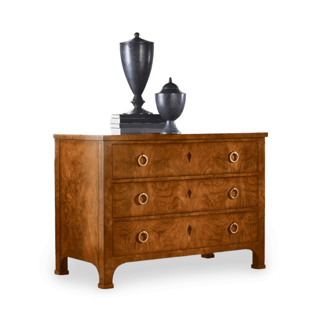 Three Drawer Walnut Commode