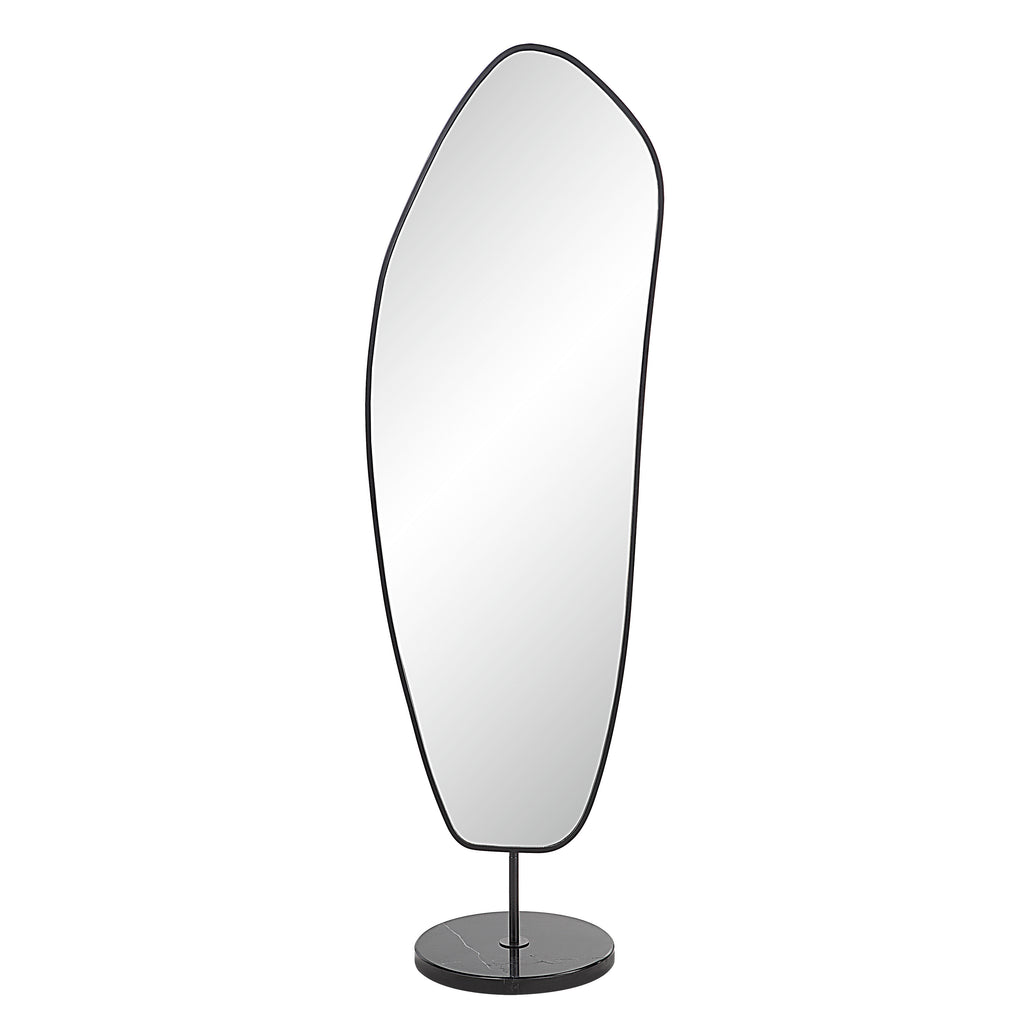 Arlon 70" Tall Irregular Mirror, Matte Black