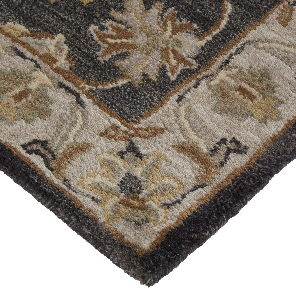 Eaton Traditional Oriental Blue Gray Taupe Area Rug (9'6" x 13'6")