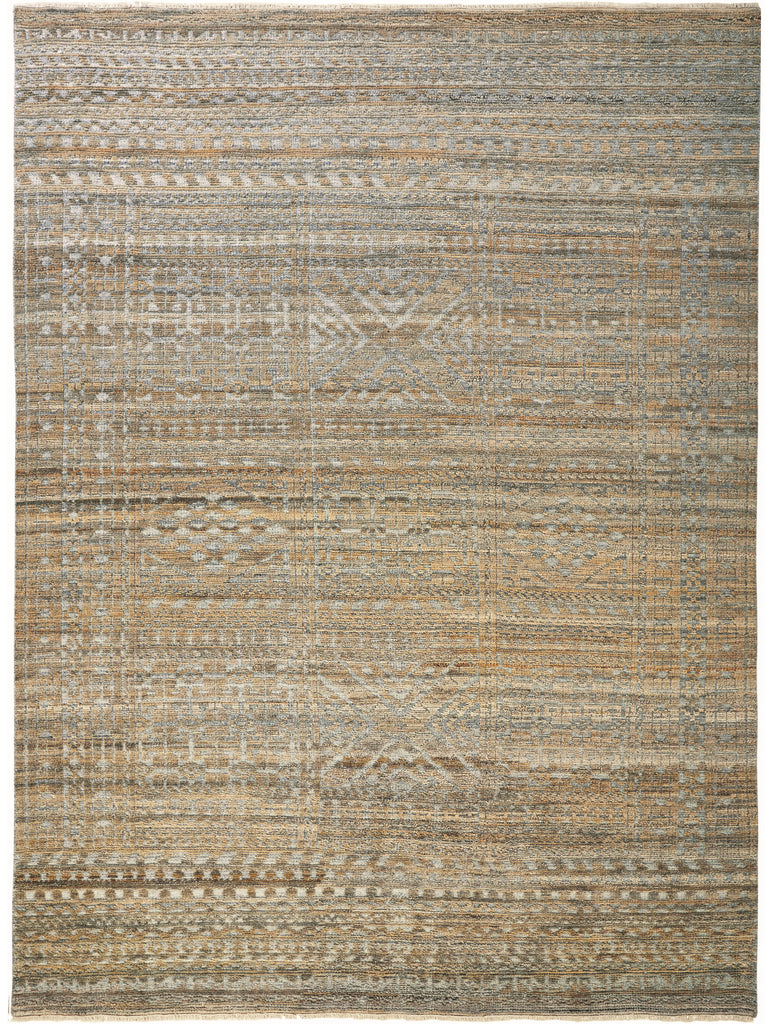 Payton Transitional Geometric Gold Tan Ivory Area Rug (3'6" x 5'6")