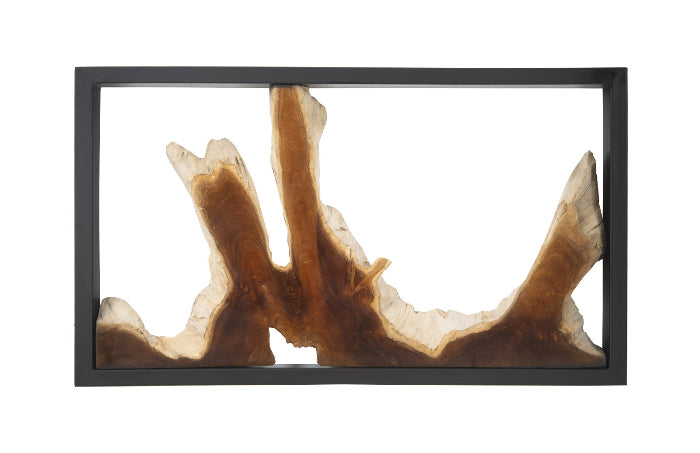 Framed Root Wall Art, Rectangle, Black