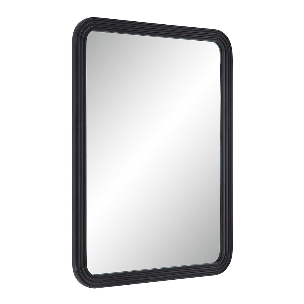 Nolana 40" Tall Rectangular Mirror, Textured Matte Black