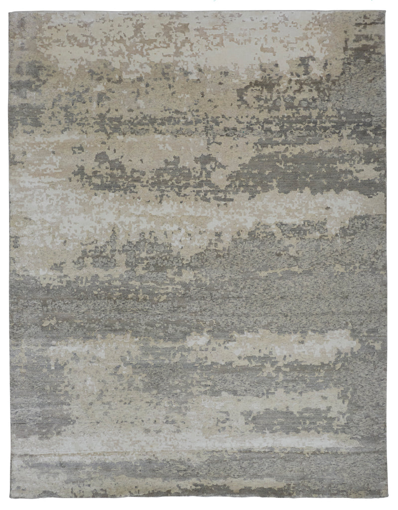 St. Cloud Modern Distressed Gray Tan Ivory Area Rug (4' x 6')