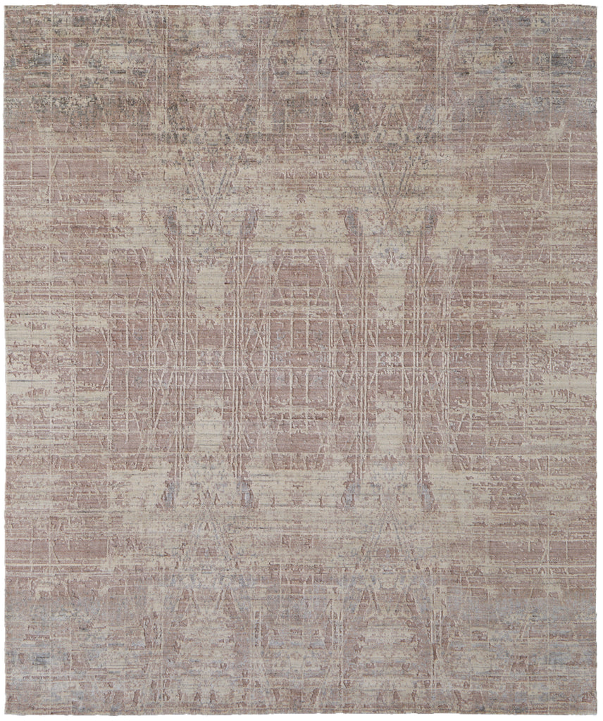 Eastfield Modern Abstract Tan Pink Gray Area Rug (8' x 10')