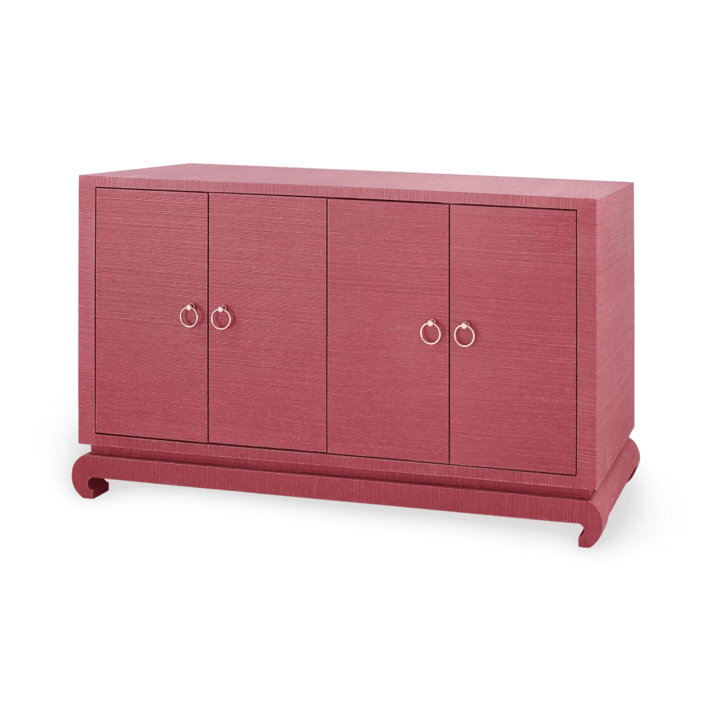 Meredith 4-Door Cabinet - Red