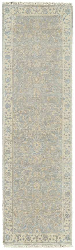 Zenas Traditional Oriental Taupe Ivory Area Rug (2' x 3')