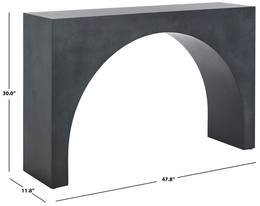 Katelynn Burled Mappa Console Table - Grey