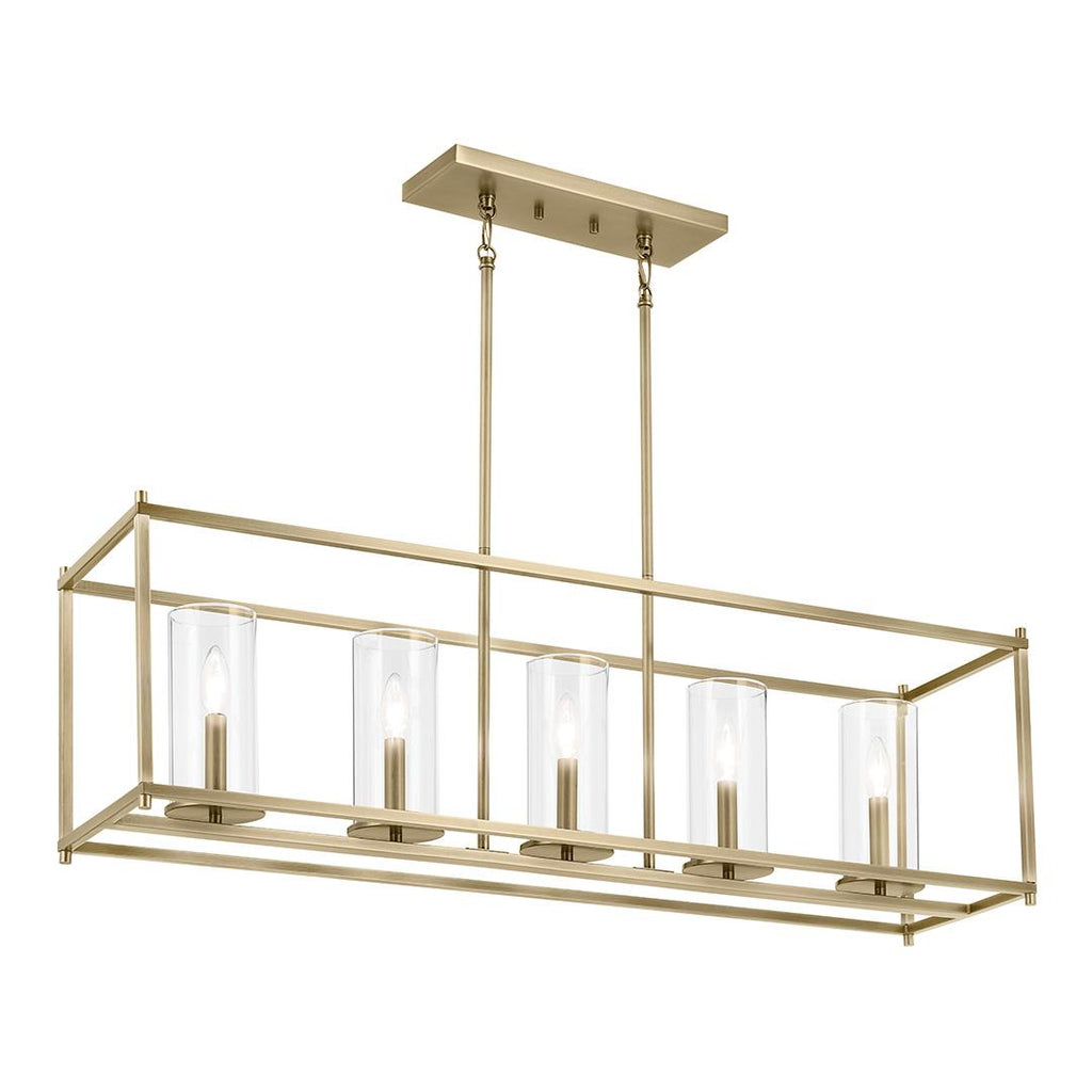 Crosby Linear Chandelier (Natural Brass)