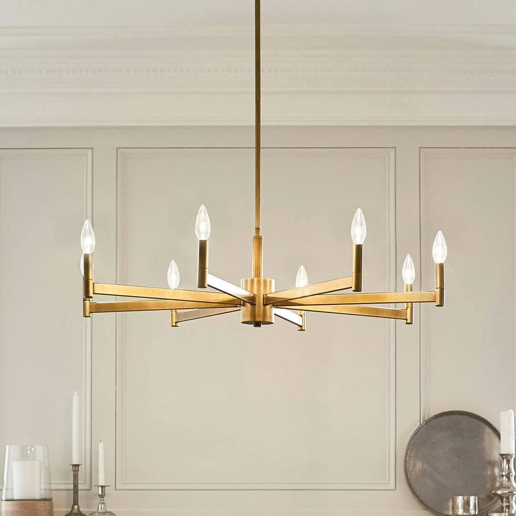 Erzo 9.25" 8 Light Chandelier