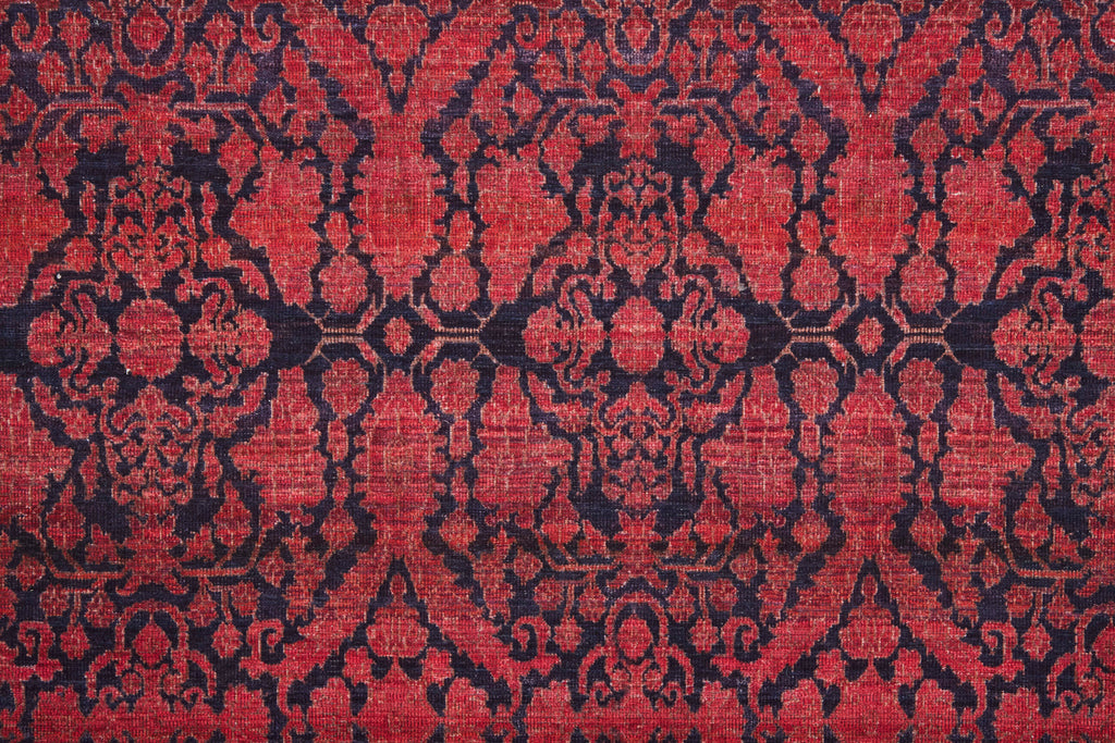 Voss Transitional Trellis Lattice Red Black Area Rug (7'10" x 9'10")