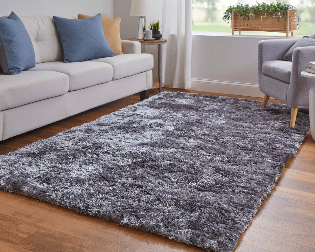 Blunham Modern Solid Gray Area Rug (2'6" x 6')