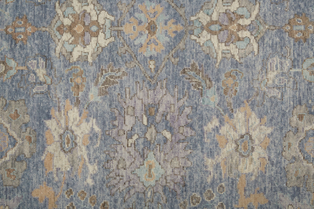 Marabel Traditional Oriental Blue Taupe Ivory Area Rug (5'6" x 8'6")