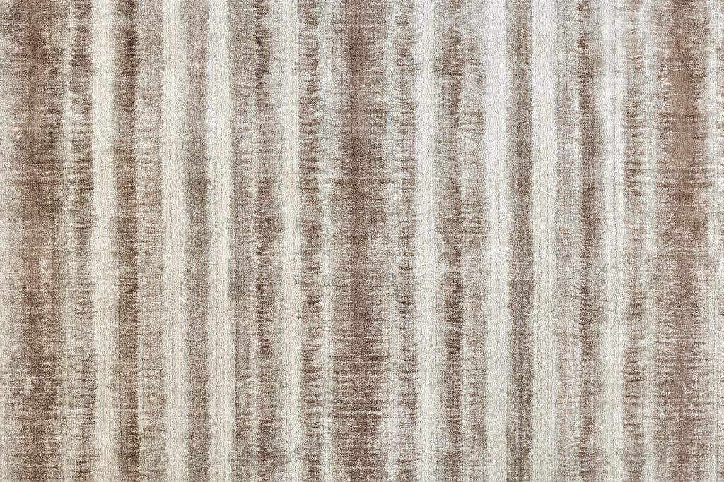 Mackay Transitional Stripes Tan Ivory Brown Area Rug (8' x 10')