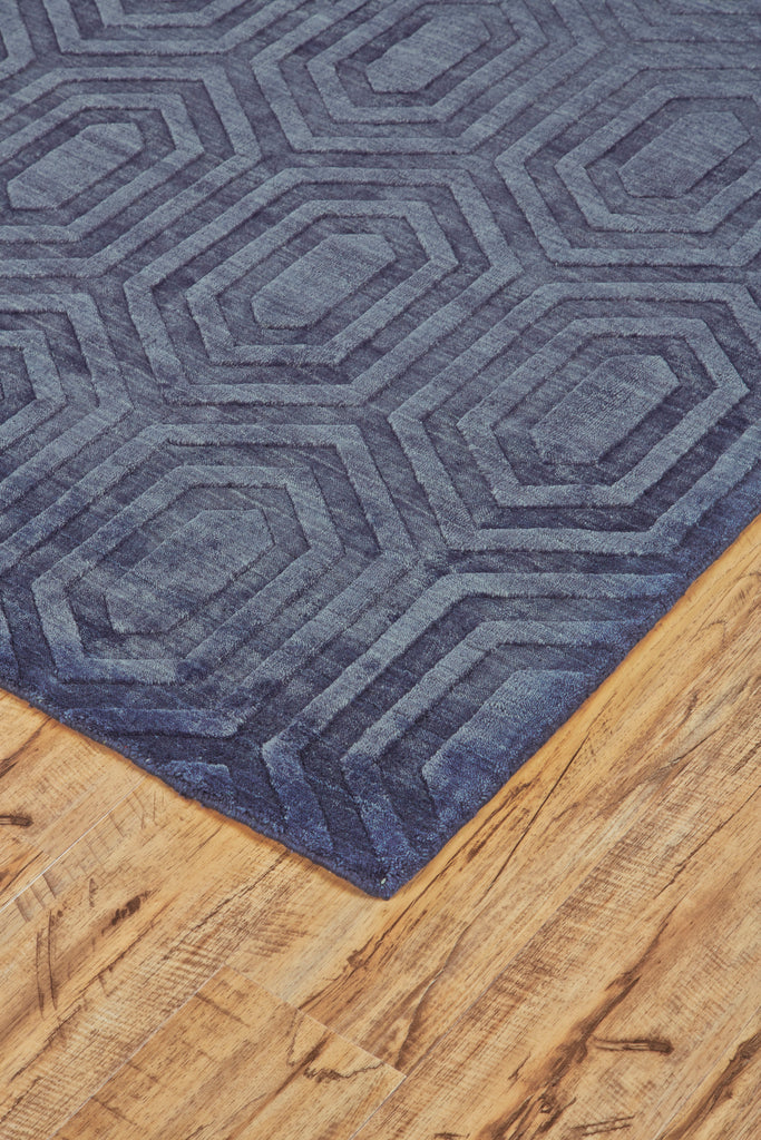 Gramercy Modern Geometric Blue Area Rug (8'6" x 11'6")