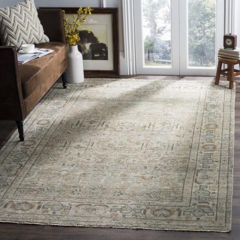 Izmir Rug - Linen/Dusty Teal