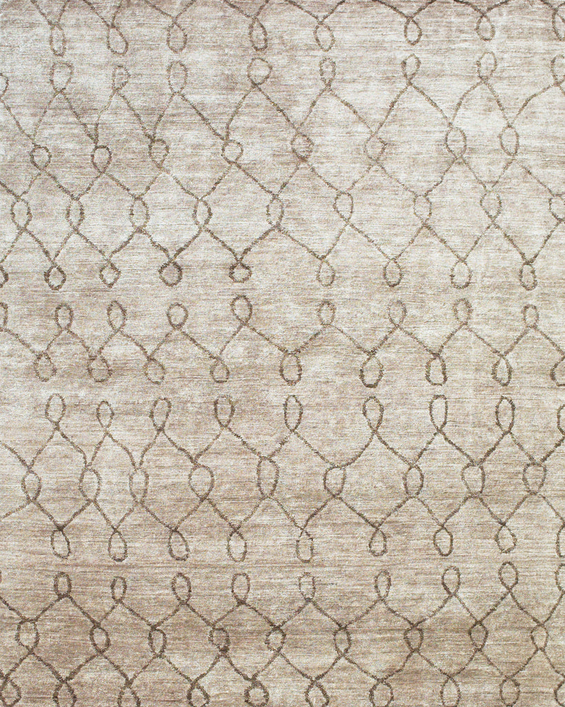 Mambasa Modern Diamond Tan Ivory Area Rug (2' x 3')