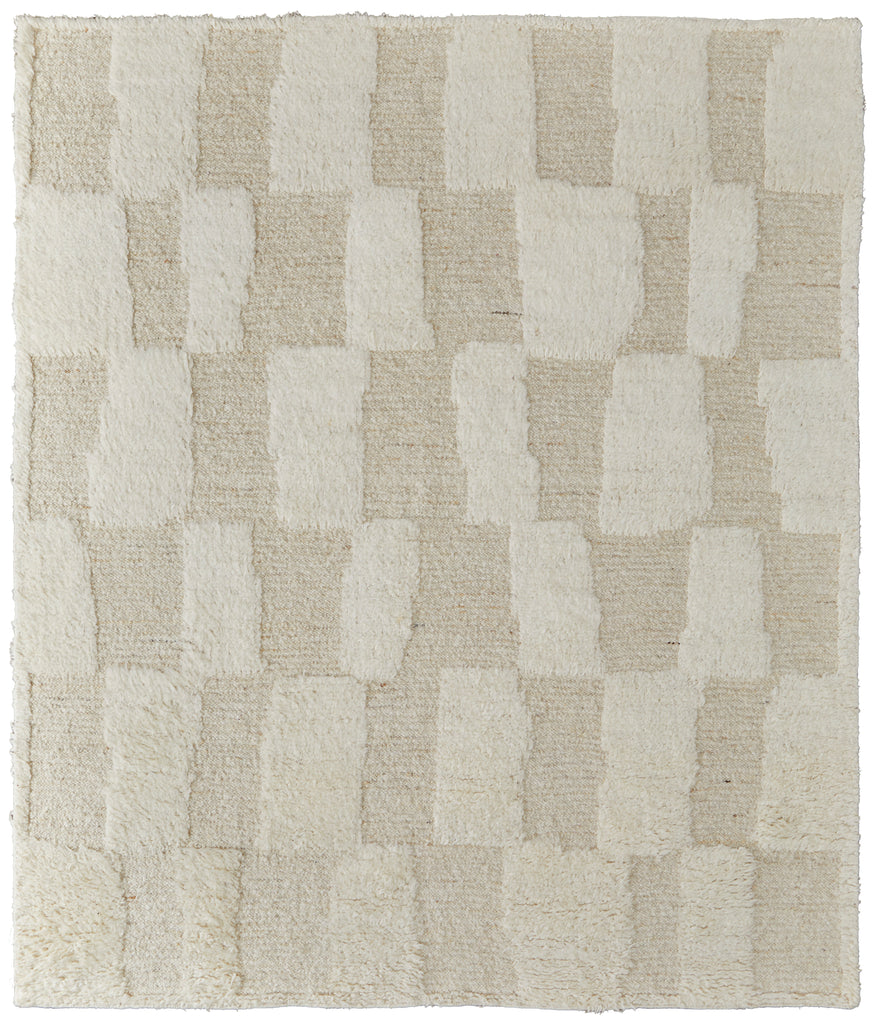 Ashby Transitional Geometric Ivory Area Rug (7'9" x 9'9")