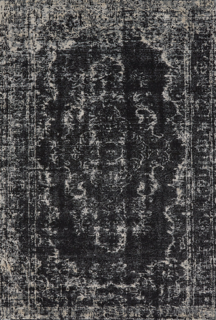 Azeri Transitional Abstract Black Taupe Gray Area Rug (1'8" x 2'10")