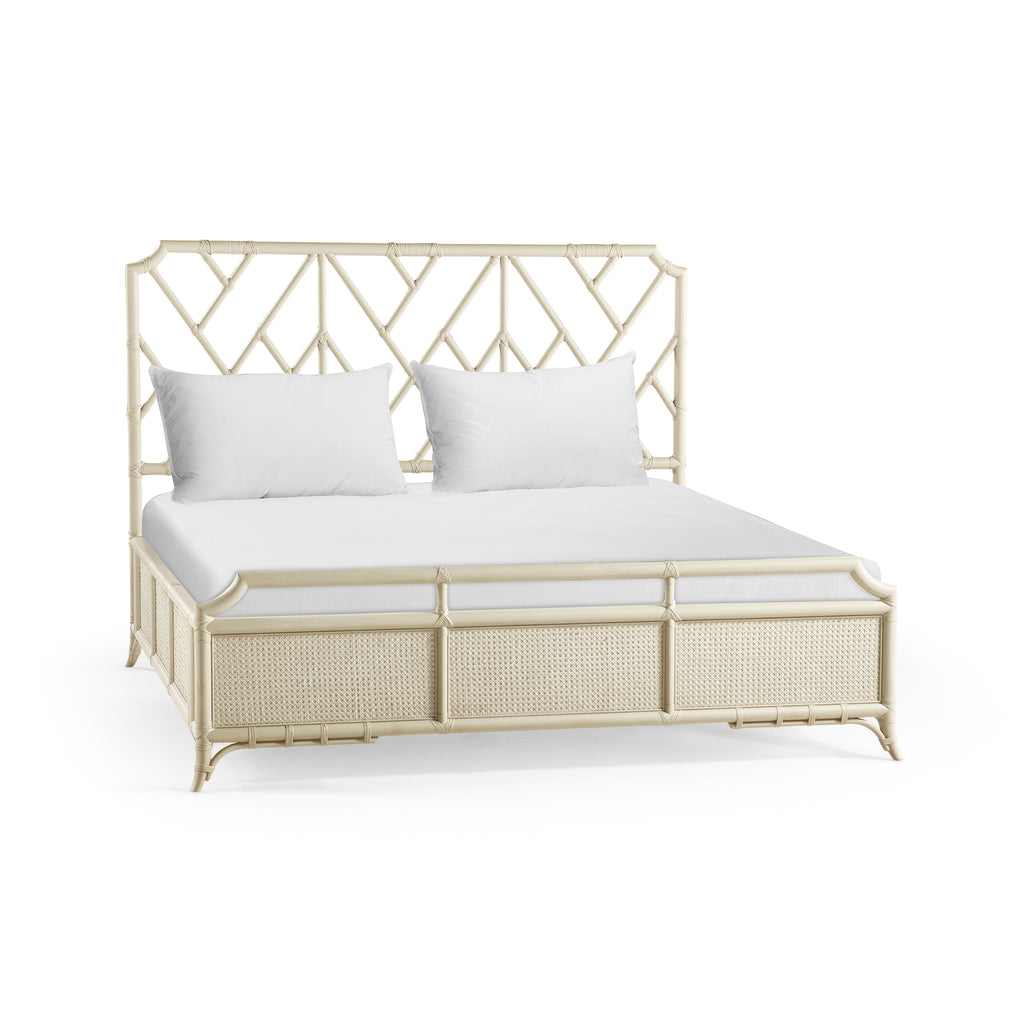 Tropical Tracery Chippendale Bamboo Bed- King