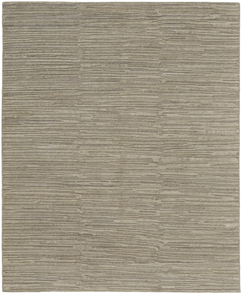 Braeside Transitional Abstract Taupe Gray Area Rug (9' x 12')