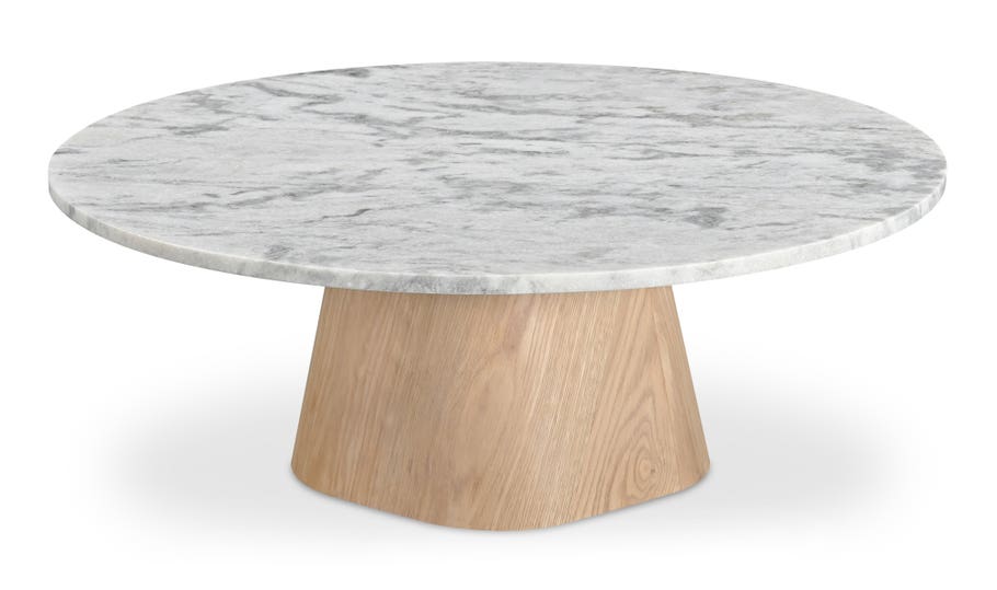 Evelyn Coffee Table, White Marble