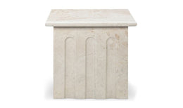 Forum Side Table, Cream Marble