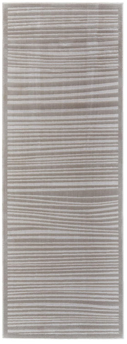 Melina Modern Solid Taupe Silver Tan Area Rug (5' x 8')