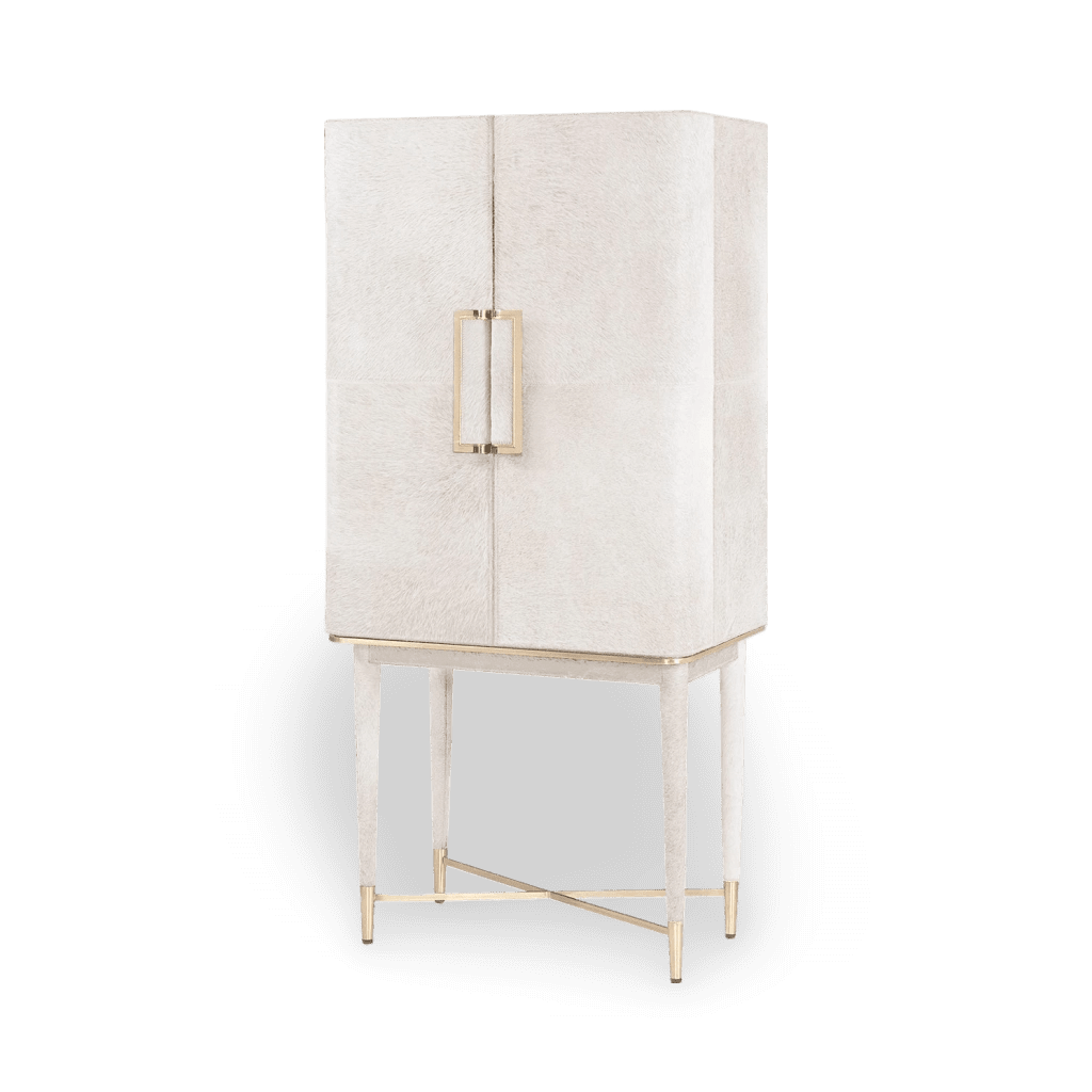 Florian Tall Bar Cabinet - Ivory