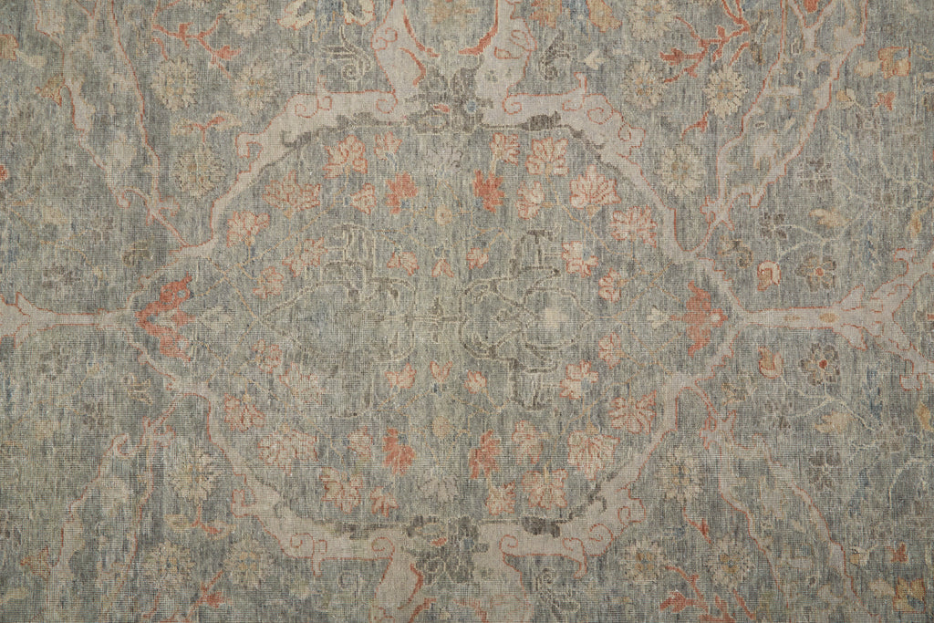 Marabel Traditional Oriental Blue Taupe Red Area Rug (9'6" x 13'6")