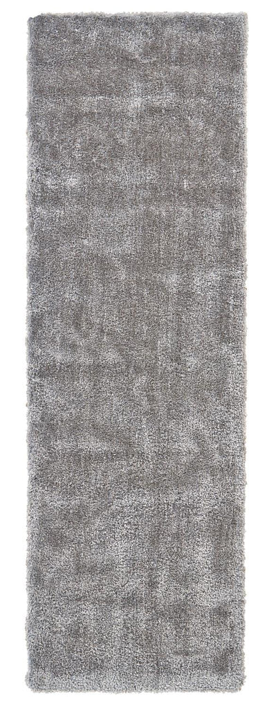 Marbury Modern Solid Gray Silver Area Rug (2'6" x 8')