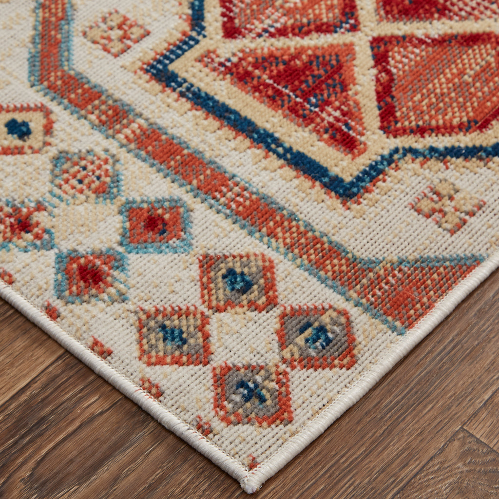 Nolan Transitional Southwestern Ivory Red Tan Area Rug (12'10" x 15')