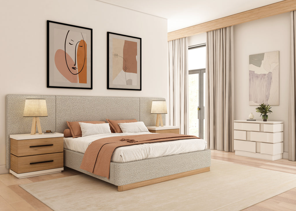 Portico Upholstered Bed with End Panel