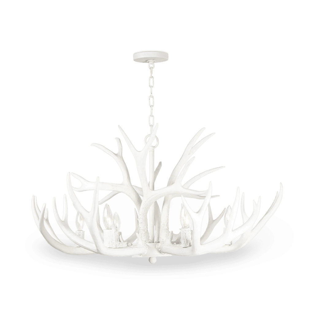 Antler Chandelier - White