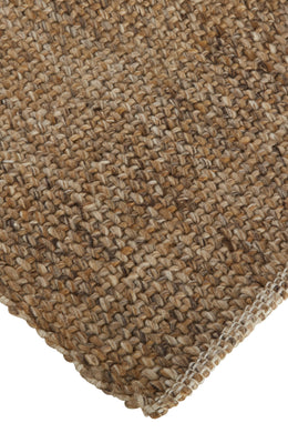 Naples Transitional Solid Brown Area Rug (2' x 3')