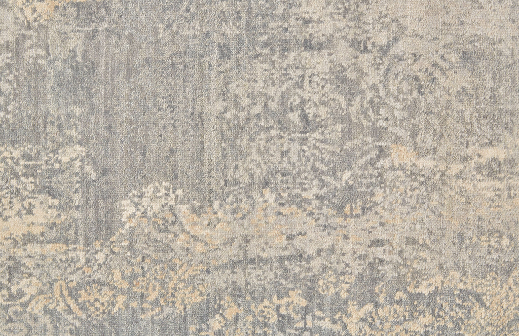 Dalia Modern Damask Gray Tan Ivory Area Rug (4' x 6')