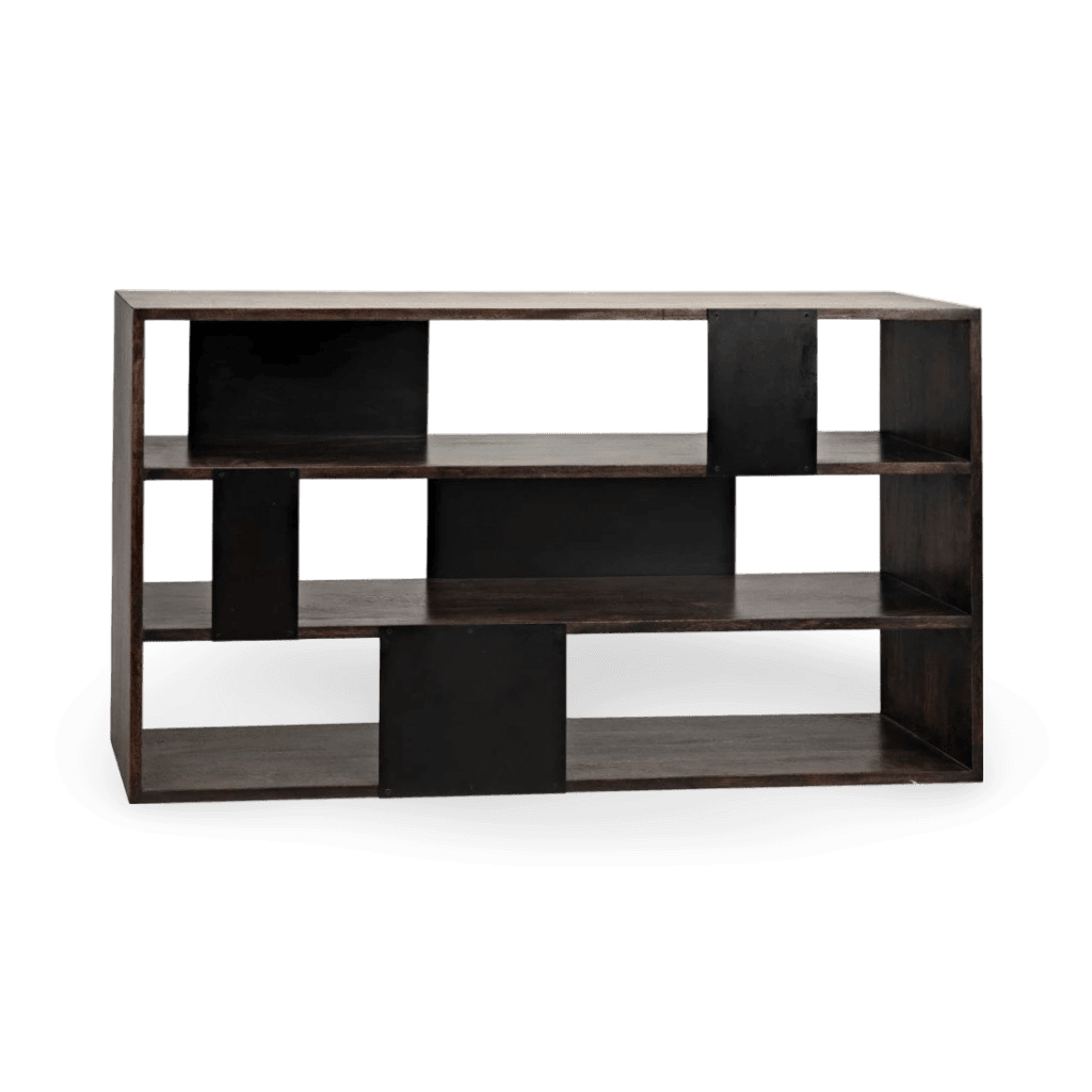 Reed Bookcase, Ebony Walnut w/ Metal