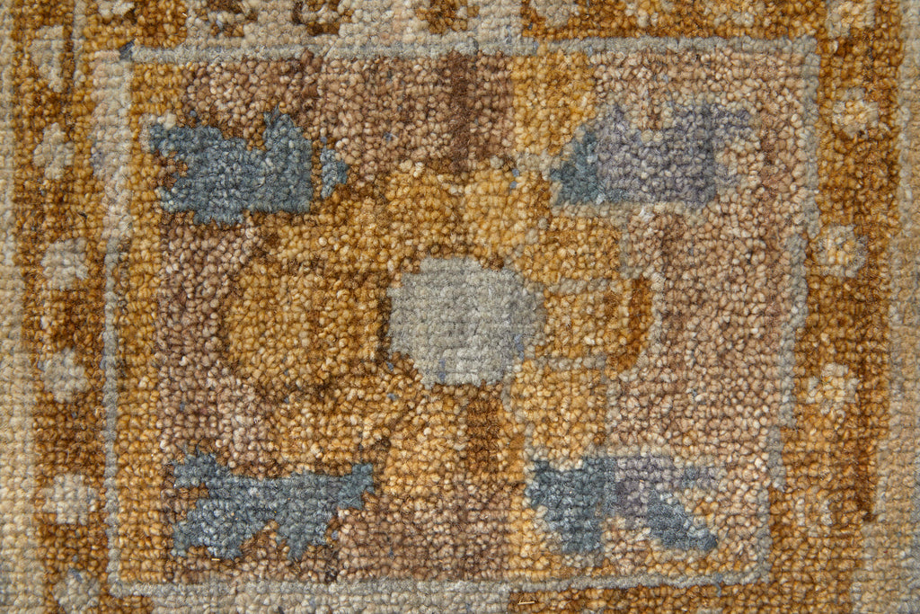 Rapsody Transitional Medallion Blue Taupe Yellow Area Rug (11'6" x 15')