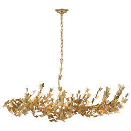 Farfalle Large Linear Chandelier, Gild