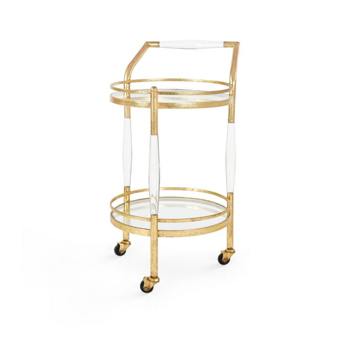 Jane Bar Cart, Gold Leaf