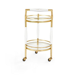 Jane Bar Cart, Gold Leaf