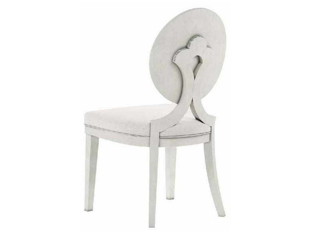 White Arid Oval Back Side Chair