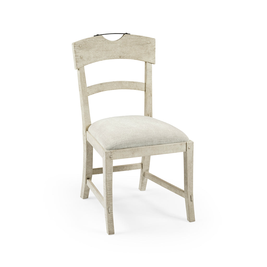 Casual Accents Whitewash Driftwood Planked Side Chair