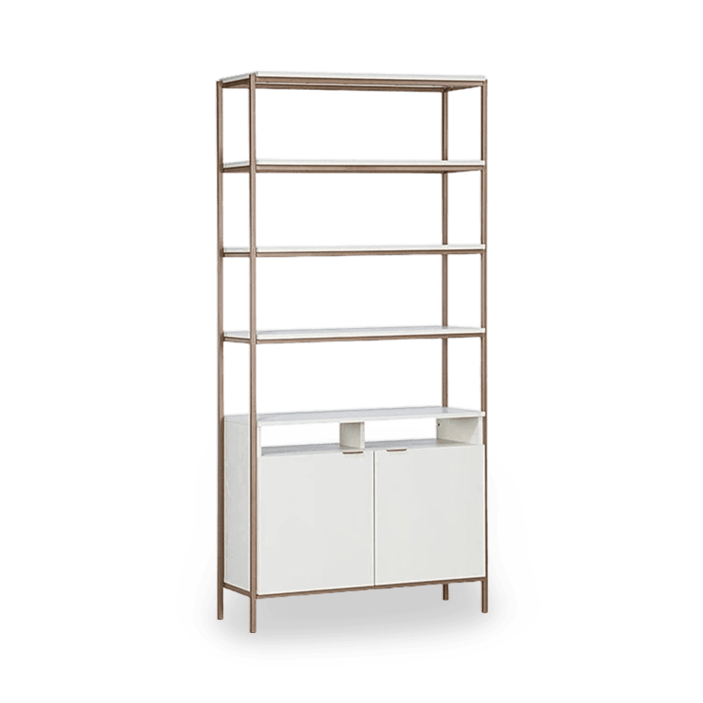 Ambrose Modular Bookcase - Large - Champagne Gold - Cream